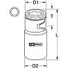 Douille porte-embouts ULTIMATE® avec anneau 1/4'' x 1/4'', 25 mm image 4