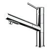 Mitigeur 2 jets évier à douchette Cartouche 35mm Alimentation par flexibles fem G 3/8’’ image 0