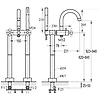 Mélangeur bain/douche + colonne d’alimentation Induss - Chrome image 4