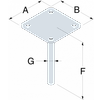 Pied de poteau simple platine PPSP image 10