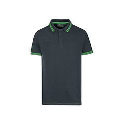 Polo de travail stretch manches courtes MC WAY - Gris/Vert image