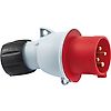 Fiche industrielle mobile rouge 3P+T - 32A/415V - IP44 image 0