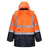 Parka Haute-Visibilité 7-en-1 Traffic Contrast Orange/Marine image 4
