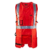 Gilet de travail porte-outils haute visibilité 3027 - Rouge fluo image 0