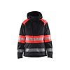 Veste de travail hardshell haute visibilité femme 4430 - Noir/Rouge fluo image 0