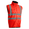 KANATA Parka de travail multicouches imperméable haute visibilité - Rouge Fluo / Gris image 8