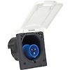 Fiche alimentation CEI encastrée avec fermeture magnétique 230V 16A Monophasé - IP44 image 0
