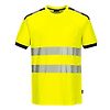 T-Shirt HV PW3 Jaune/Gris image 0