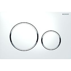 Plaque de commande WC Sigma 20 - blanc contour chrome image