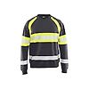 Sweat de travail haute visibilité 3359 - Gris moyen/Jaune fluo image 0