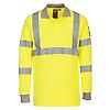 Polo manches longues FR antistatique et HiVis Jaune image 3