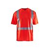 T-shirt de travail haute visibilité col V anti-UV anti-odeur 3382 - Rouge fluo image 0
