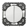 Double interrupteur ou va-et-vient dooxie 10AX 250V finition blanc image 0