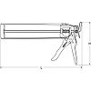 Pistolet à silicone simple - pour cartouches 310 ml - 9'' image 1