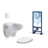 Pack WC Suspendu à poser (bâti-support, cuvette suspendue + son abattant) image 0