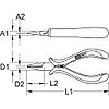 Pince électronique plate droite, 125 mm image 2