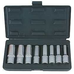 Coffret de 8 douilles TORX®, L.75 mm -  1/2'' - E10 à E24 image