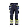 Pantalon de travail haute visibilité stretch 1794 - Marine/Jaune fluo image 0