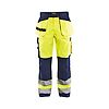 Pantalon de travail artisan haute visibilité 1533 - Jaune fluo/Marine image 0