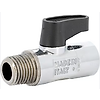 Micro vanne à sphère Mâle/Mâle BSP DN1/8" - laiton chromé - Série 693 image 0