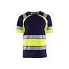 T-shirt de travail haute visibilité 3421 - Marine/Jaune fluo image 0