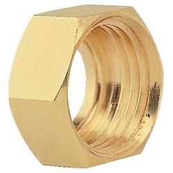Écrou 6 pans collet battu laiton image