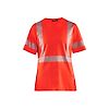 T-shirt de travail haute visibilité anti-UV femme 3336 - Rouge fluo image 0