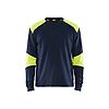T-shirt de travail manches longues retardant flamme inhérent 3457 -  Marine/Jaune fluo image 0