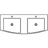 Plan de toilette Ancodesign 147.8cm - Double vasque image 1