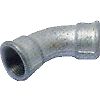 Coude 45° grand rayon FF fonte noire image 0