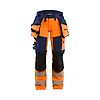 Pantalon de travail stretch 4D haute visibilité femme 7022 - Orange/Marine image 0