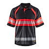 Polo de travail haute visibilité anti-UV 3338 - Noir/Rouge fluo image 0