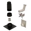 Kit 2 en1 Renolux Condensation Ø 80/125mm pour installation en entrées murale ou plafond image 0