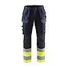 Pantalon de travail multinormes inhérent +stretch poches flottantes - Marine/Jaune fluo image 0