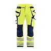 Pantalon de travail haute visibilité artisan stretch 4D 1997 - Jaune fluo/Marine image 0
