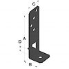Pied de poteau réglable noir PPG60/25PB image 0