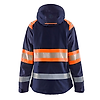 Veste de travail hardshell haute visibilité femme 4430 - Marine/Orange image 1