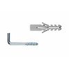 Lot de Gonds à visser fileté laqué Blanc - Avec cheville Nylon image 0