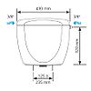 Réservoir WC Ancoflow - Alimentation latérale - Chasse 3/6L image 1
