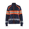 Sweat de travail zippé haute visibilité 3505 - Marine/Orange image 0