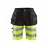 Short de travail haute visibilité stretch 4D 1596 - Noir/Jaune fluo image 0