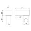 Applique murale carré orientable en ABS chrome image 1