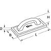 Platoir - semelle caoutchouc - manche plastique - 100x240 mm image 1