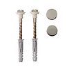 Kit de fixation WC/bidet tête hexagonale TH fendue - Ø8x40mm FS600 image 0