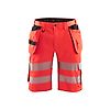 Short de travail haute visibilité stretch artisan 1586 - Rouge fluo image 0