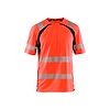 T-shirt de travail anti-UV haute visibilité 3397 - Rouge fluo/Noir image 0