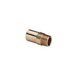 Raccord droit bronze à sertir embout Mâle - Mâle fixe à visser image