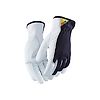 Lot de 12 paires - Gants de travail en cuir/coton - Marine foncé/Blanc image 0