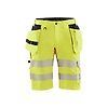 Short de travail haute visibilité stretch artisan 1586 - Jaune fluo image 0