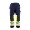 Pantalon de travail Multinormes avec poches flottantes femme feMyanMare - Marine/Jaune fluo image 0